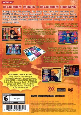 DDRMAX2 - Dance Dance Revolution box cover back